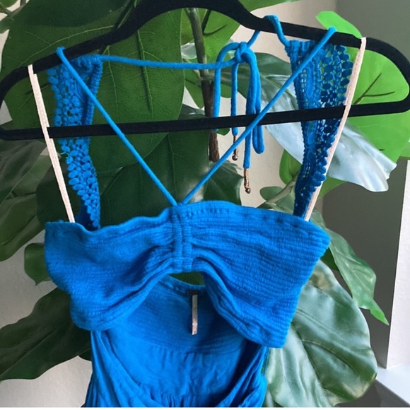 Free People Hot Dang Mini Dress - Blue - Picture 5 of 5